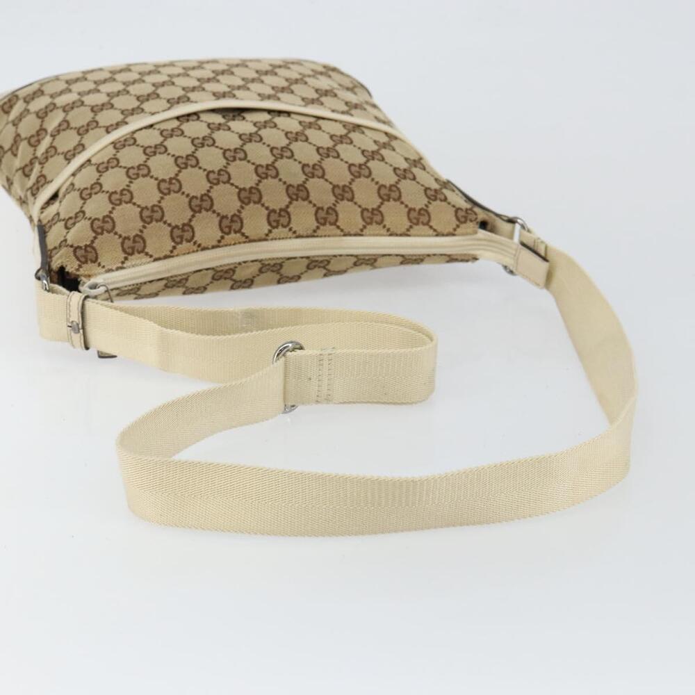 GUCCI GG Canvas Shoulder Bag Beige Silver 145857 Auth 145193 - Picture 7 of 16